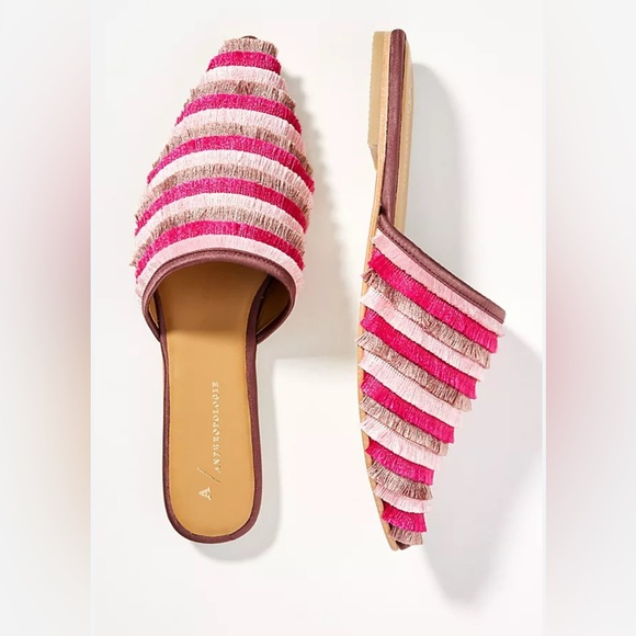 Anthropologie Shoes - Anthropologie Fiesta Fringe Slides